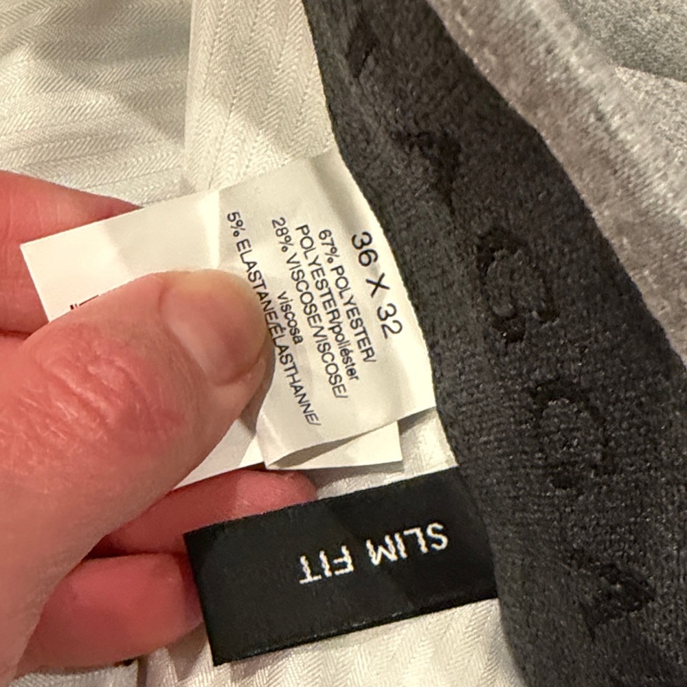 J.M. Haggar Premium Dress Pant Light Gray Slim Fit 36W x 32L NWT - Picture 5 of 9